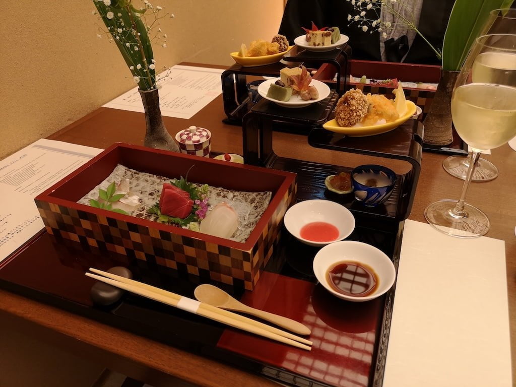 Kaiseki middag i Japan