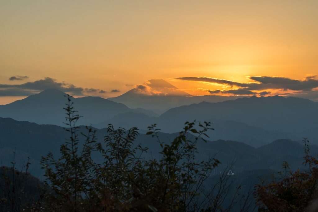 Udsigt til Mount Takao, Japan
