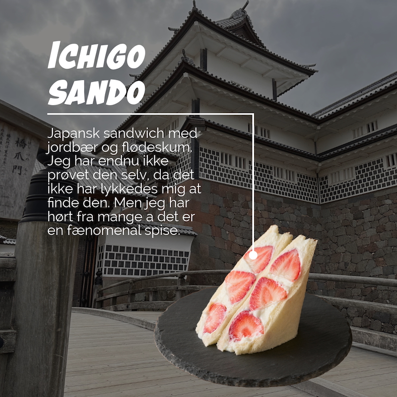 Ichigo sando - japansk sandwich med jordbær